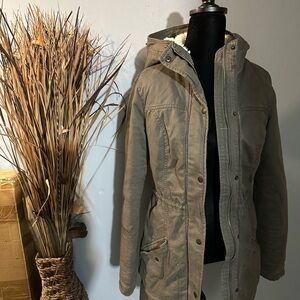 Stylish Tan Hooded Jacket